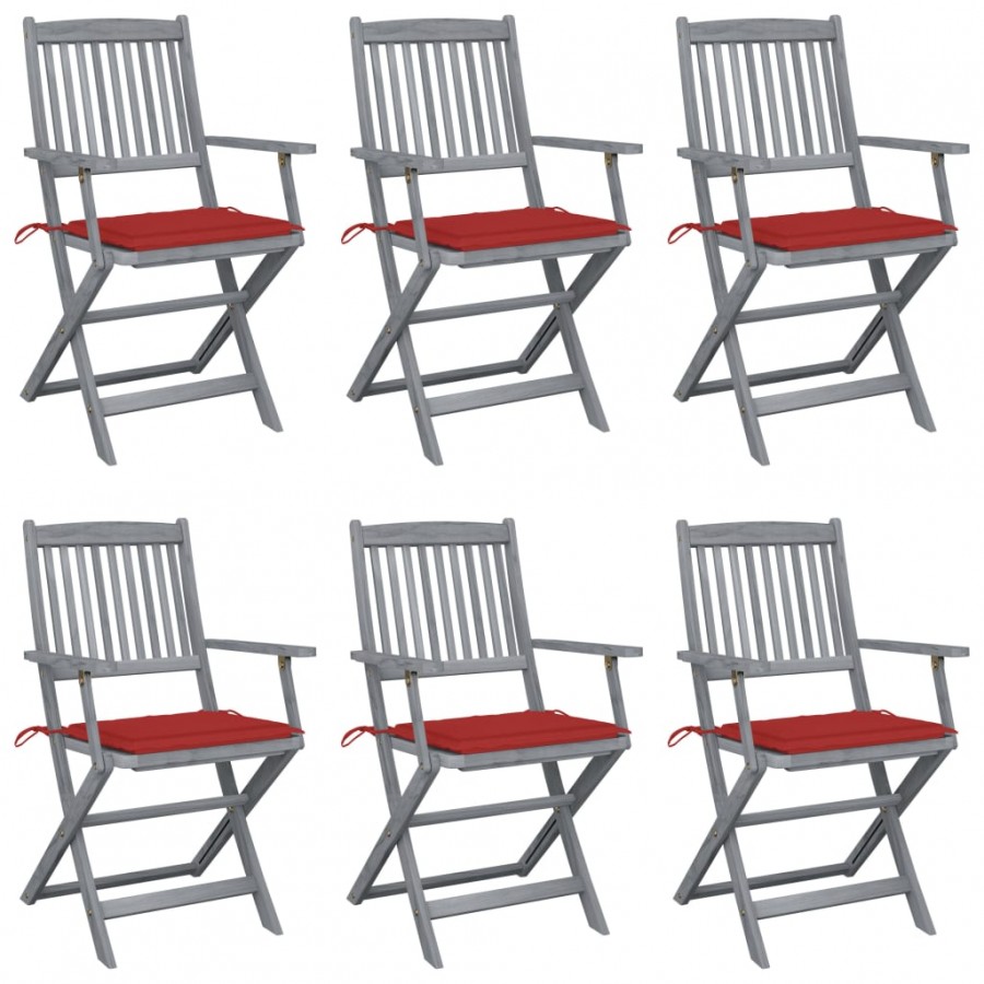 Chaises pliables d'extérieur 6 pcs...