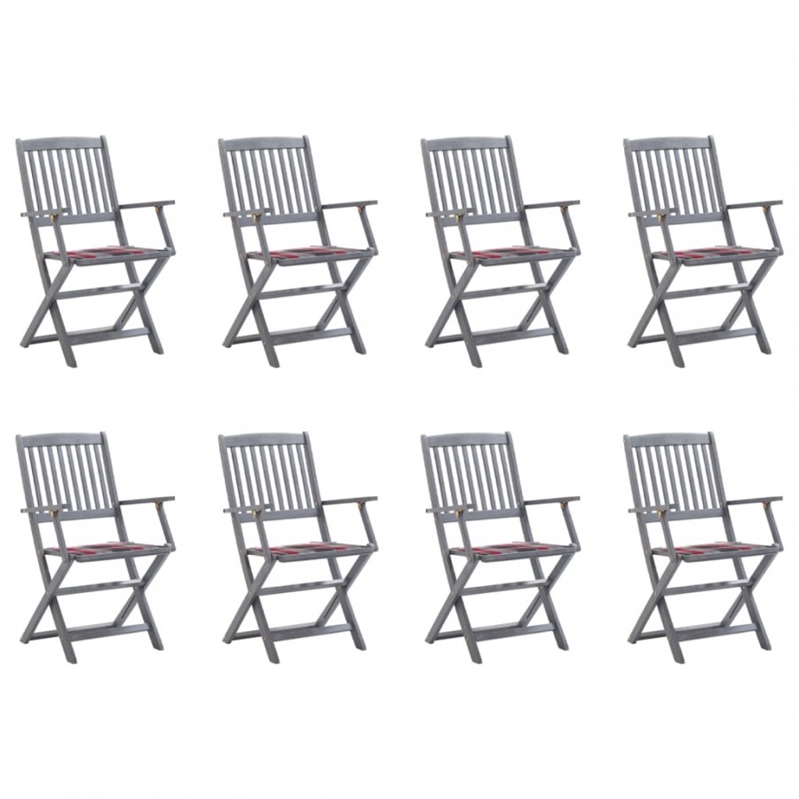 Chaises pliables d'extérieur 8 pcs...