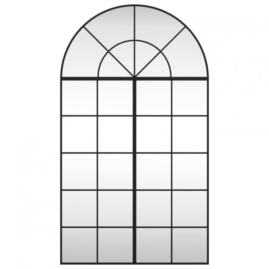Miroir mural noir 80x140 cm arche fer