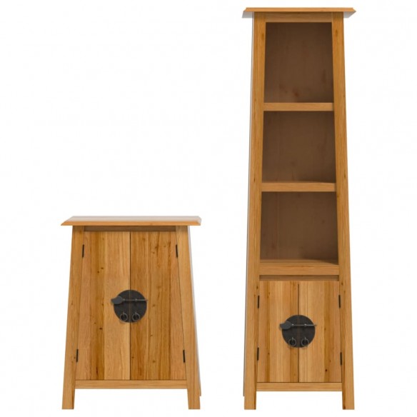 Ensemble de meubles de salle de bain 2 pcs bois de pin massif