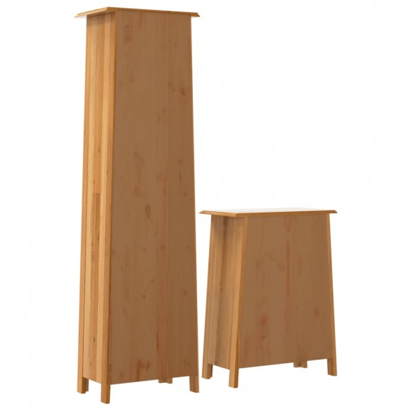 Ensemble de meubles de salle de bain 2 pcs bois de pin massif