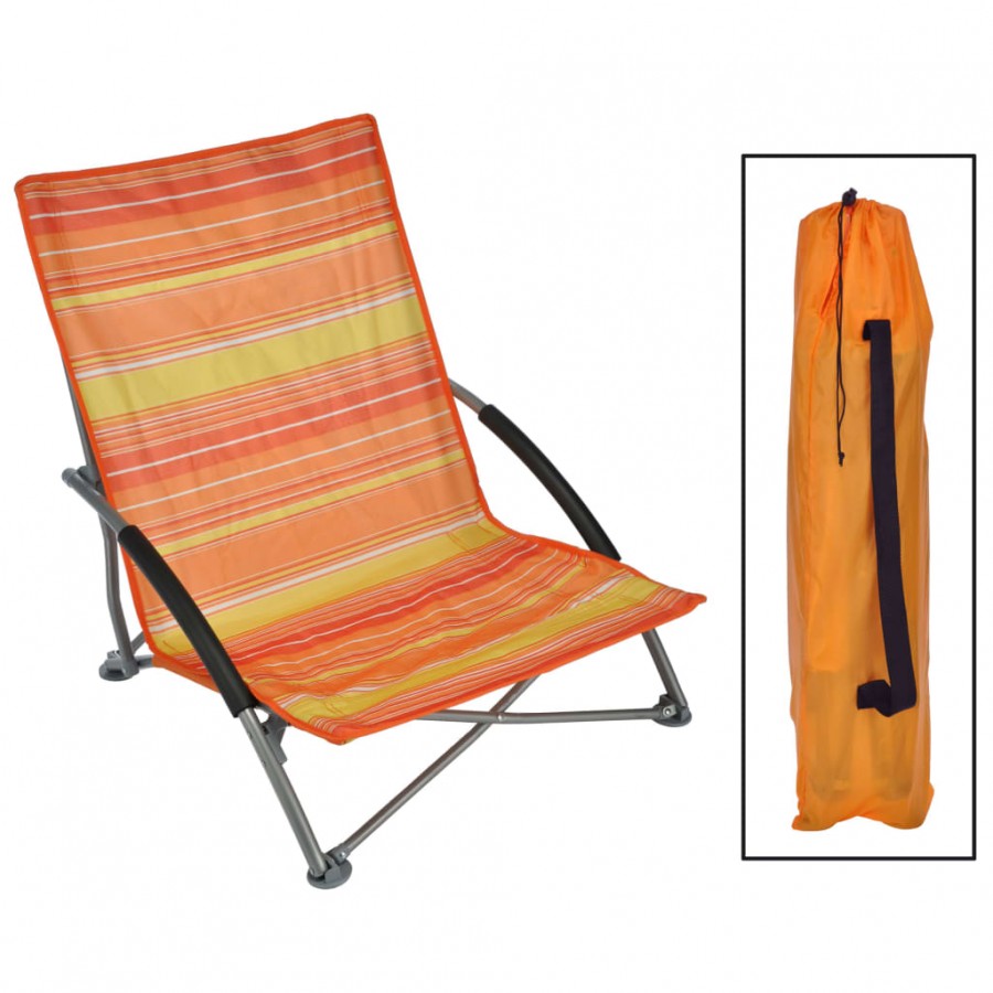 HI Chaise de plage pliable Orange...