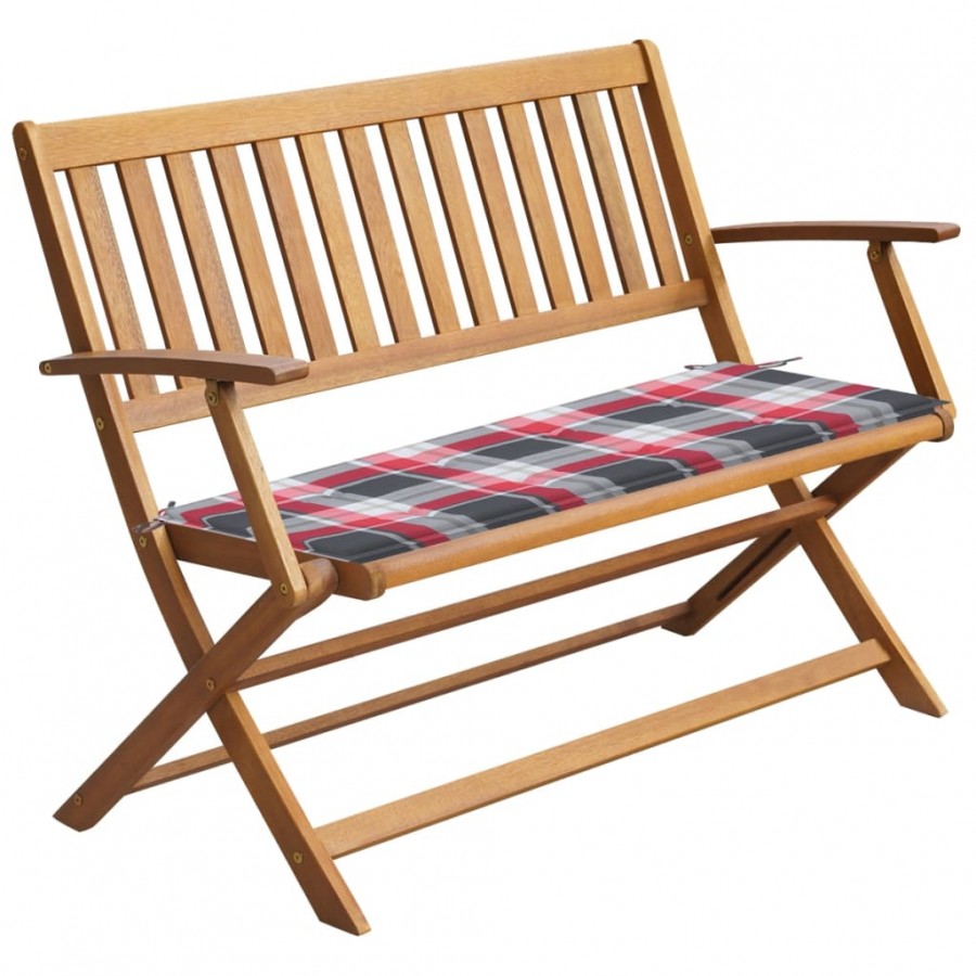 Banc de jardin avec coussin 120 cm...