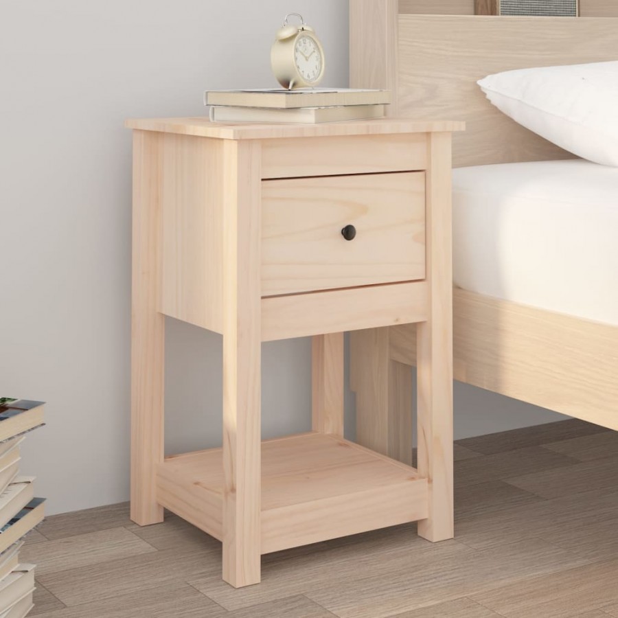 Tables de chevet 2 pcs 40x35x61,5 cm Bois de pin massif