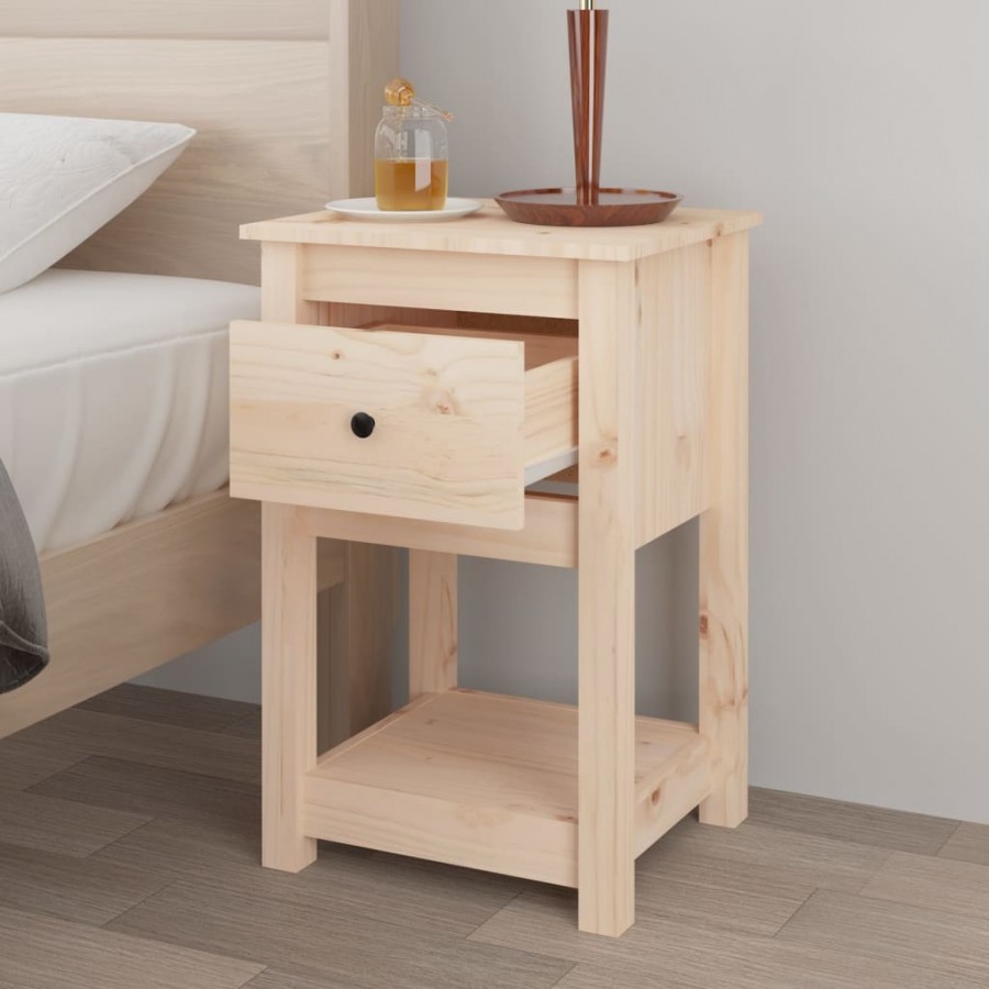 Tables de chevet 2 pcs 40x35x61,5 cm Bois de pin massif