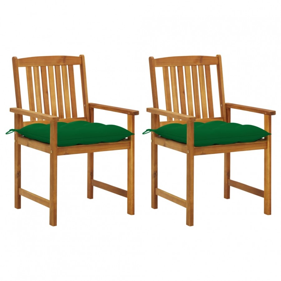 Chaises de jardin avec coussins 2 pcs...