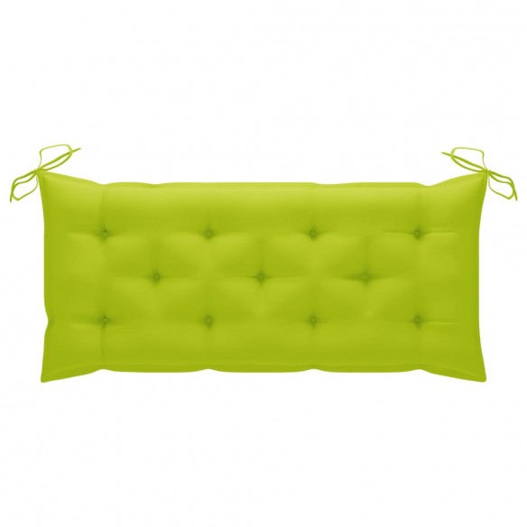 Banc de jardin empilable et coussin 128,5cm Bois de teck massif