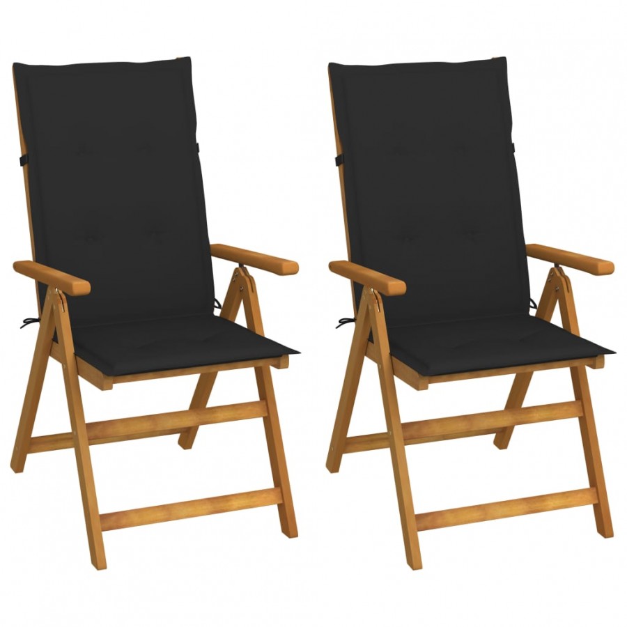 Chaises inclinables de jardin 2 pcs...