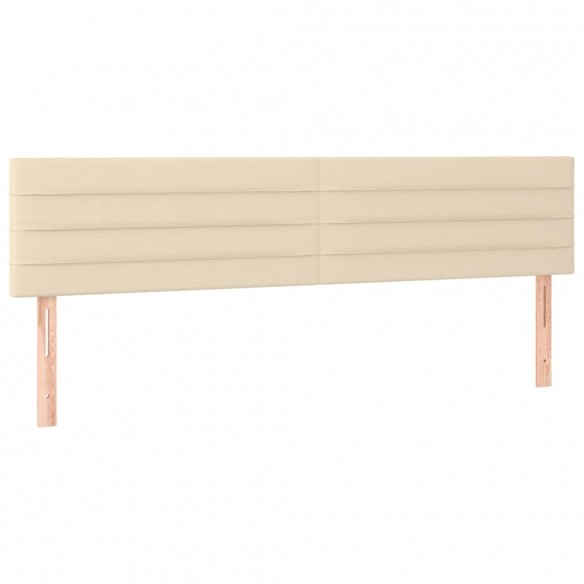 Cadre de lit avec matelas Crème 200x200 cm Tissu