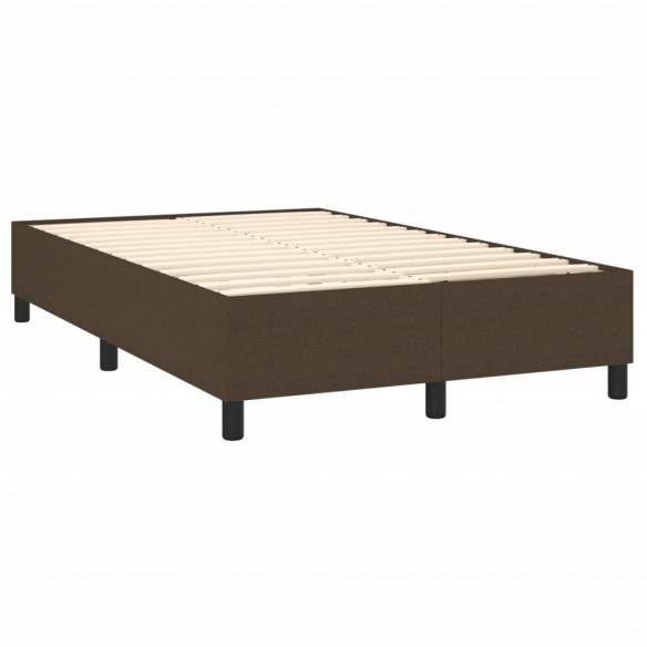 Cadre de lit avec matelas Marron foncé 140x190 cm