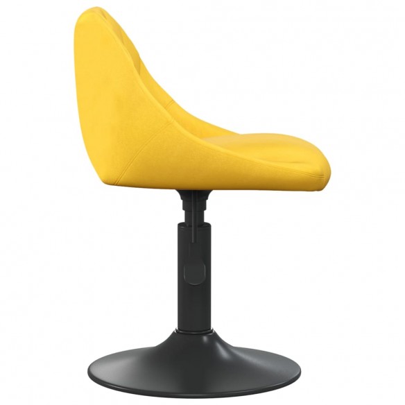 Chaise de salle à manger Jaune moutarde Velours