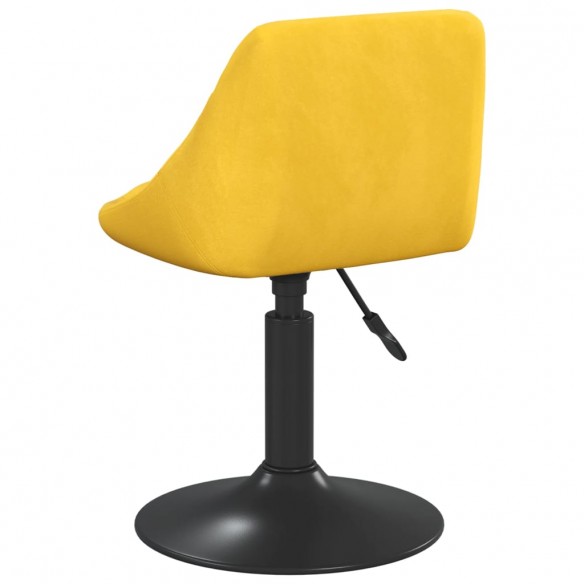 Chaise de salle à manger Jaune moutarde Velours