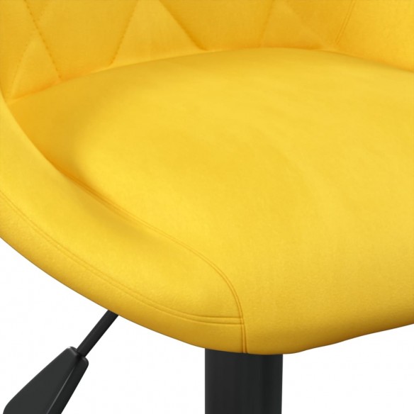 Chaise de salle à manger Jaune moutarde Velours