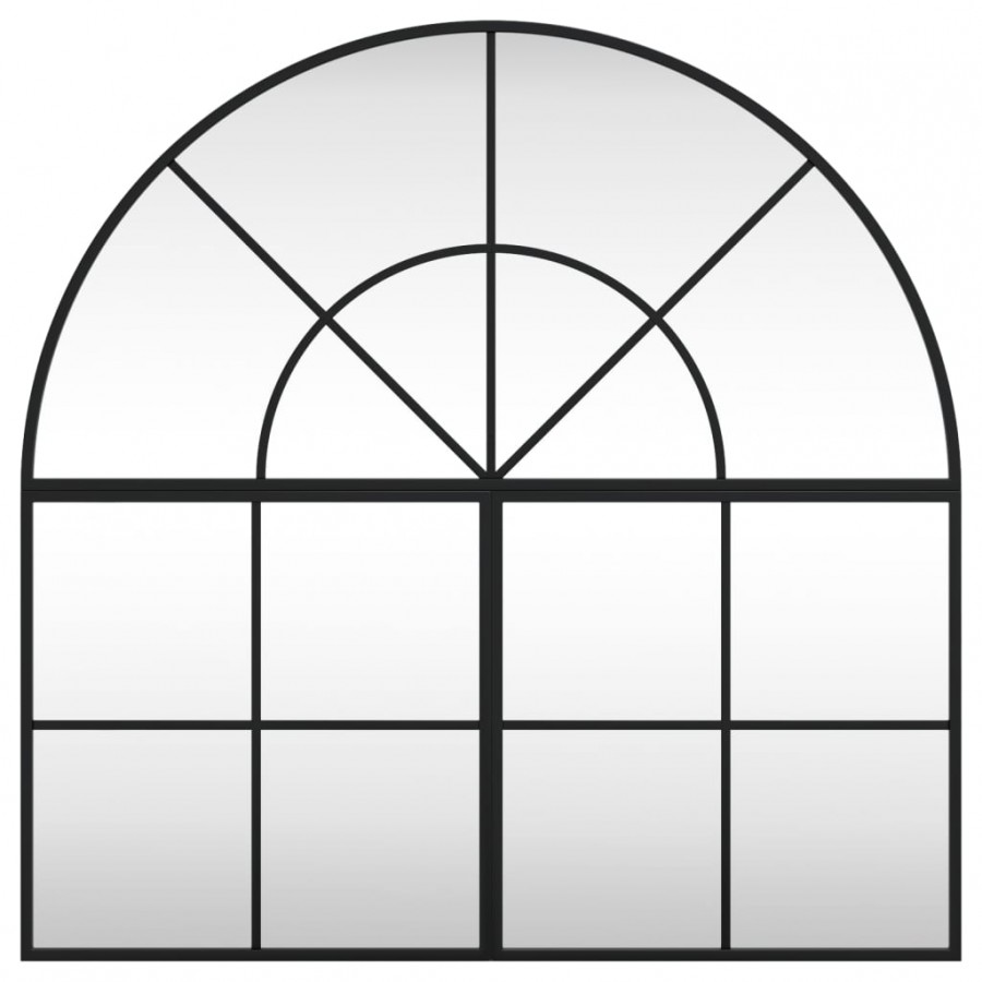 Miroir mural noir 80x80 cm arche fer