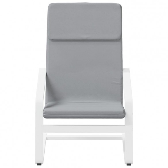 Chaise de relaxation avec repose-pied Gris clair Tissu