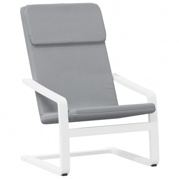 Chaise de relaxation avec repose-pied Gris clair Tissu