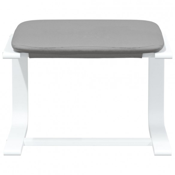 Chaise de relaxation avec repose-pied Gris clair Tissu