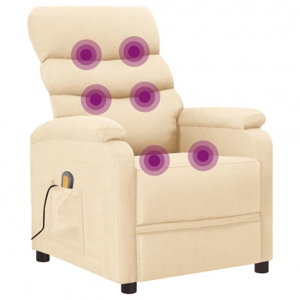 Fauteuil de massage Crème Tissu