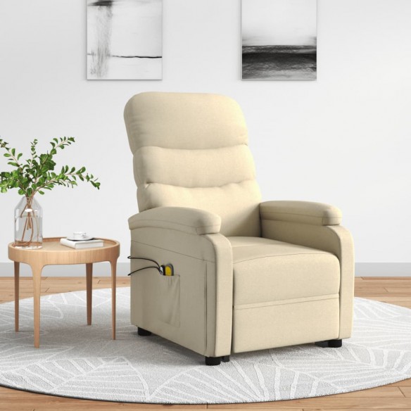 Fauteuil de massage Crème Tissu