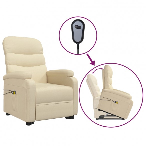 Fauteuil de massage Crème Tissu