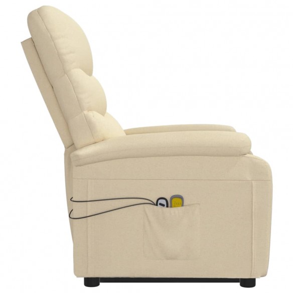 Fauteuil de massage Crème Tissu