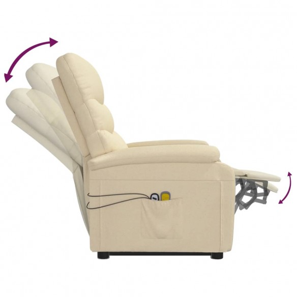 Fauteuil de massage Crème Tissu