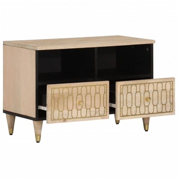 Meuble TV 70x33x46 cm Bois massif de manguier