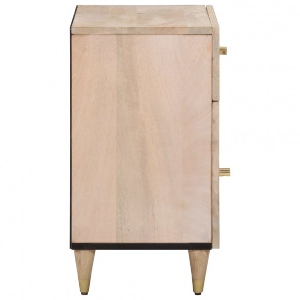 Table de chevet 50x33x60 cm bois de manguier massif