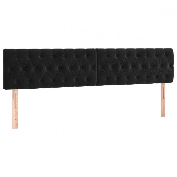 Cadre de lit avec matelas noir 120x190 cm velours