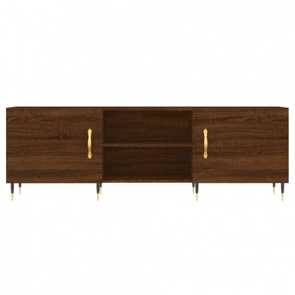 Meuble TV chêne marron 150x30x50 cm bois d'ingénierie