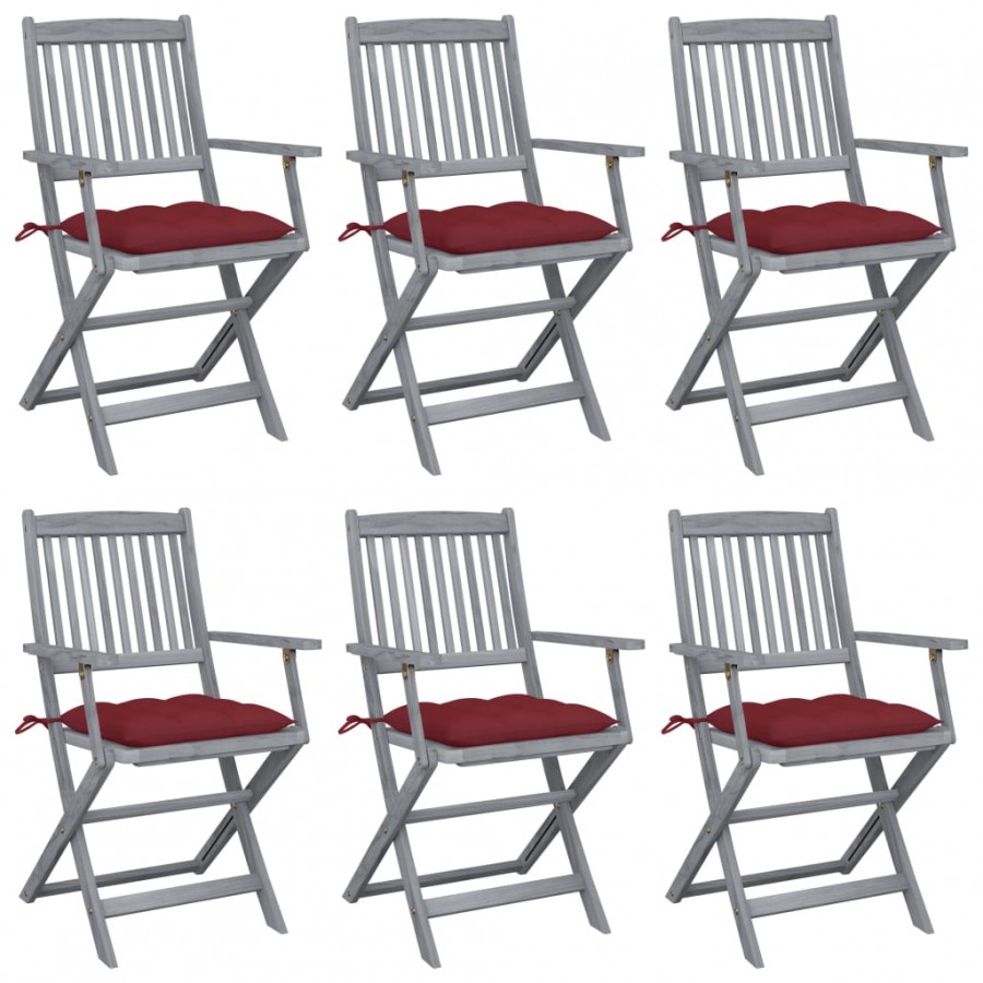 Chaises pliables d'extérieur 6 pcs...