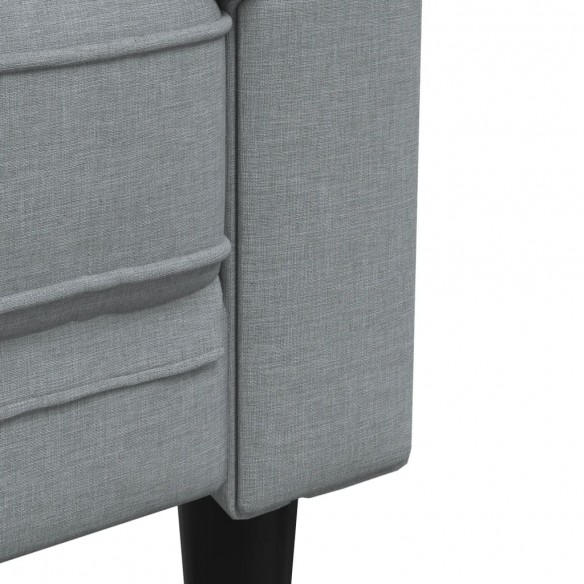 Ensemble de canapés 2 pcs gris clair tissu