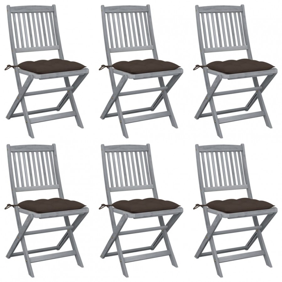 Chaises pliables d'extérieur 6 pcs...