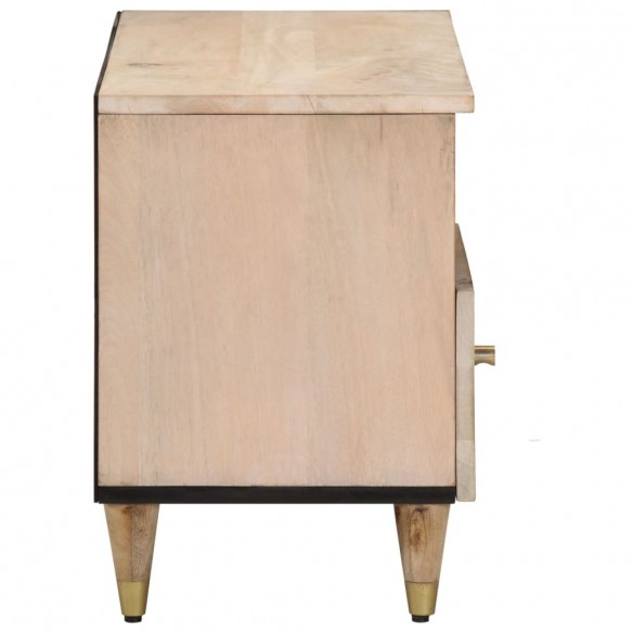 Meuble TV 80x33x46 cm bois massif de manguier