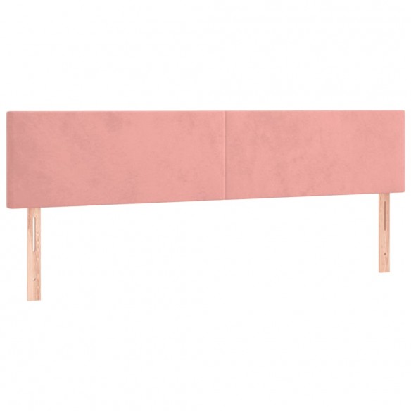 Cadre de lit avec matelas Rose 180x200 cm Velours