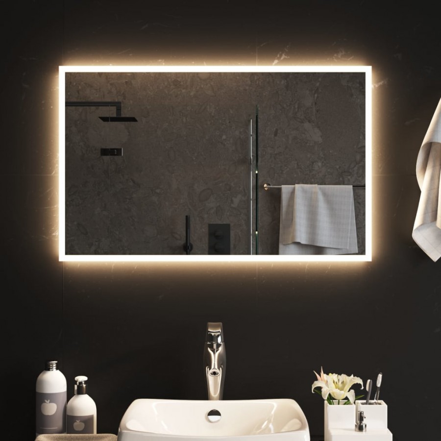 Miroir de salle de bain à LED 50x80 cm