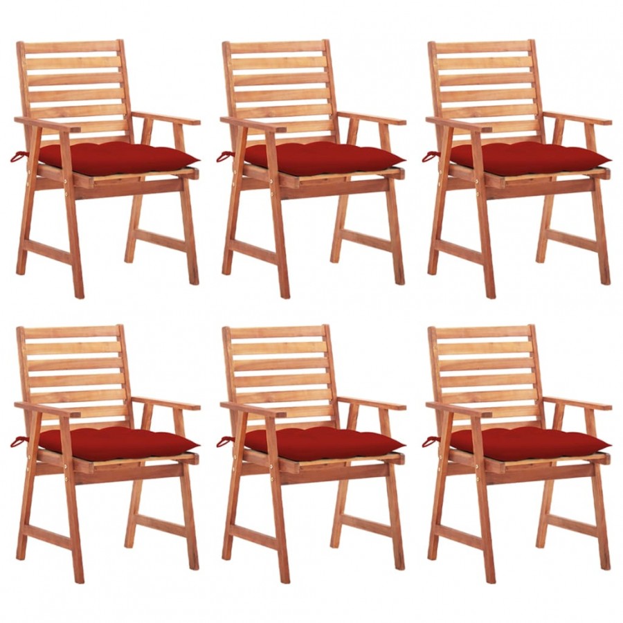 Chaises à dîner d'extérieur 6 pcs...