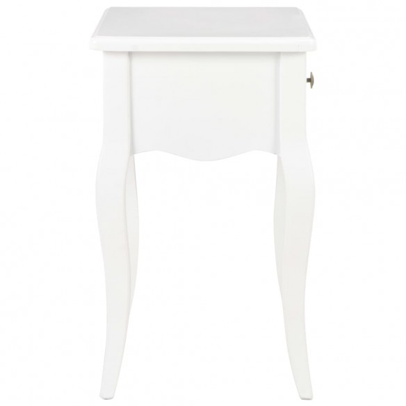 Table de chevet Blanc 40 x 30 x 50 cm Bois de pin massif