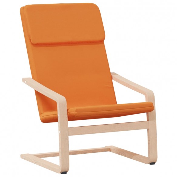 Chaise de relaxation avec repose-pied Jaune foncé Tissu