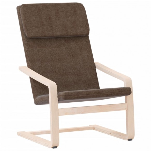 Chaise de relaxation Marron foncé Tissu