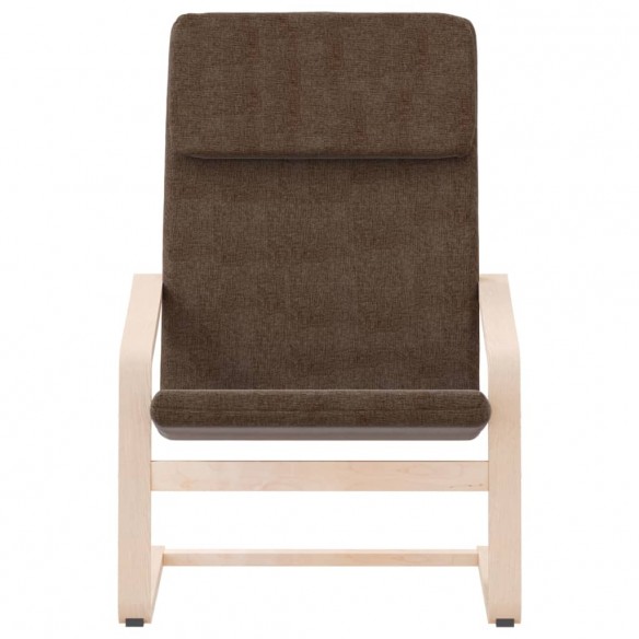 Chaise de relaxation Marron foncé Tissu