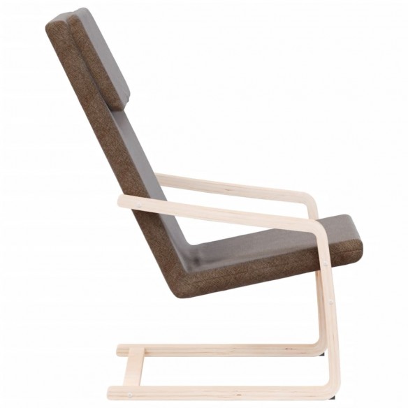 Chaise de relaxation Marron foncé Tissu