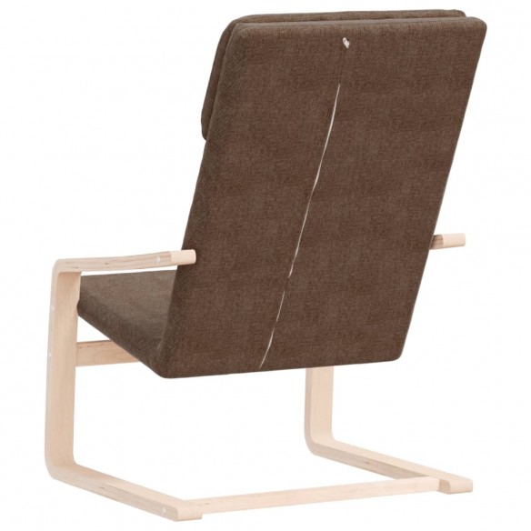 Chaise de relaxation Marron foncé Tissu