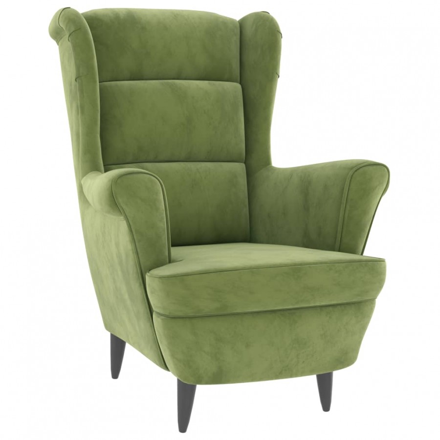 Fauteuil vert clair velours Fauteuil vert clair velours