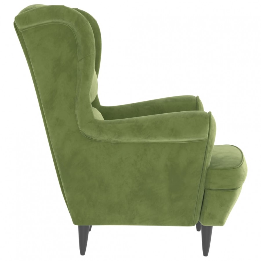Fauteuil vert clair velours Fauteuil vert clair velours