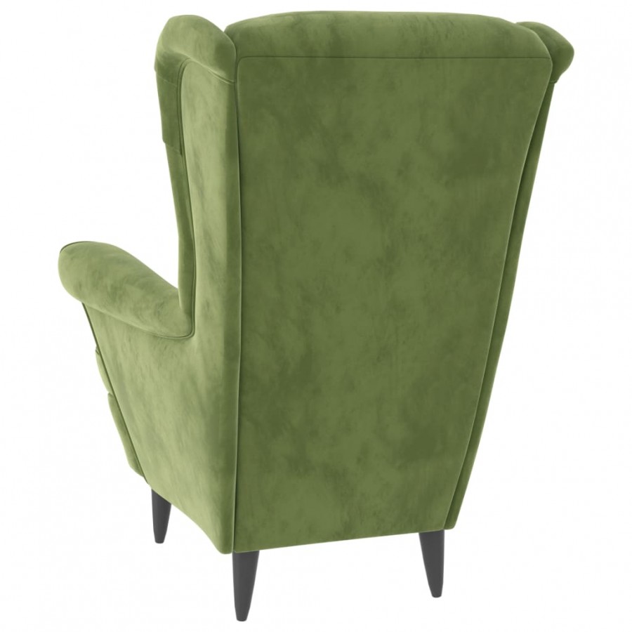 Fauteuil vert clair velours Fauteuil vert clair velours