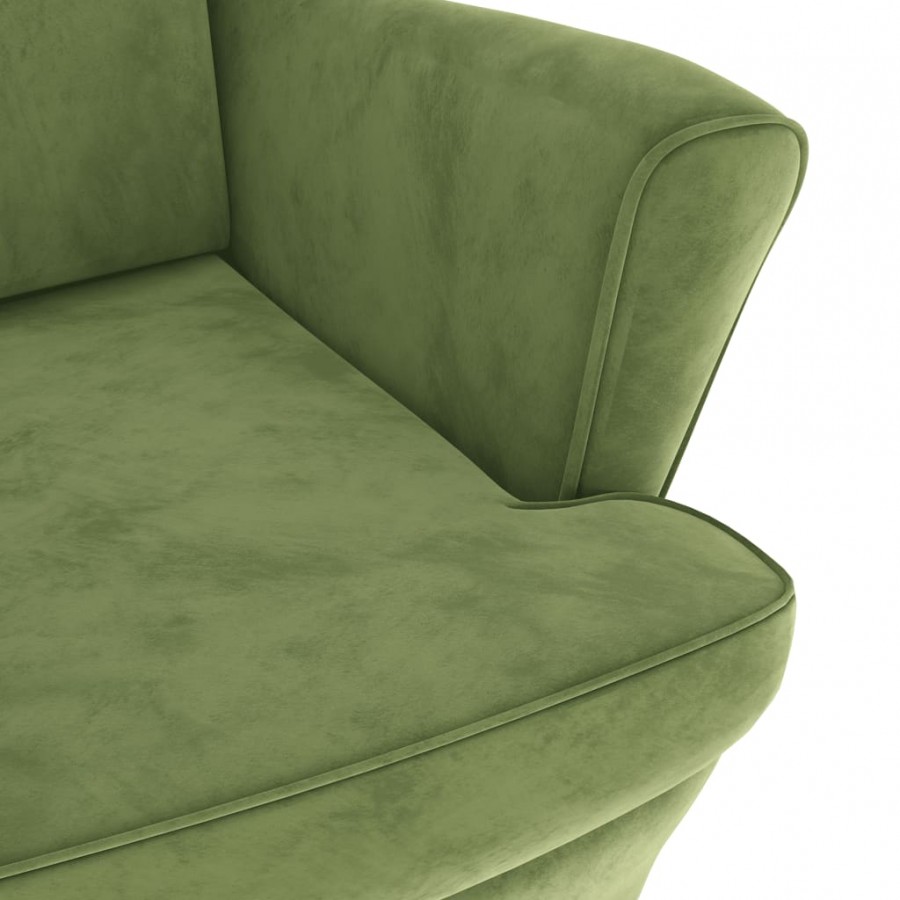Fauteuil vert clair velours Fauteuil vert clair velours