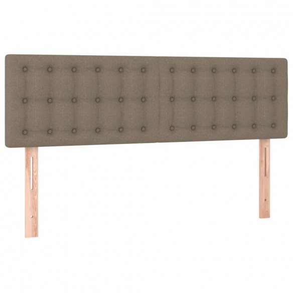 Cadre de lit avec matelas Taupe 140x190 cm Tissu