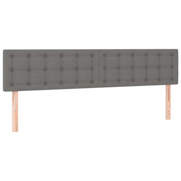 Cadre de lit et matelas et LED Gris foncé 160x200 cm