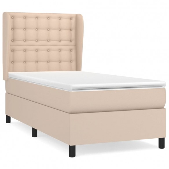 Cadre de lit avec matelas Cappuccino 80x200 cm